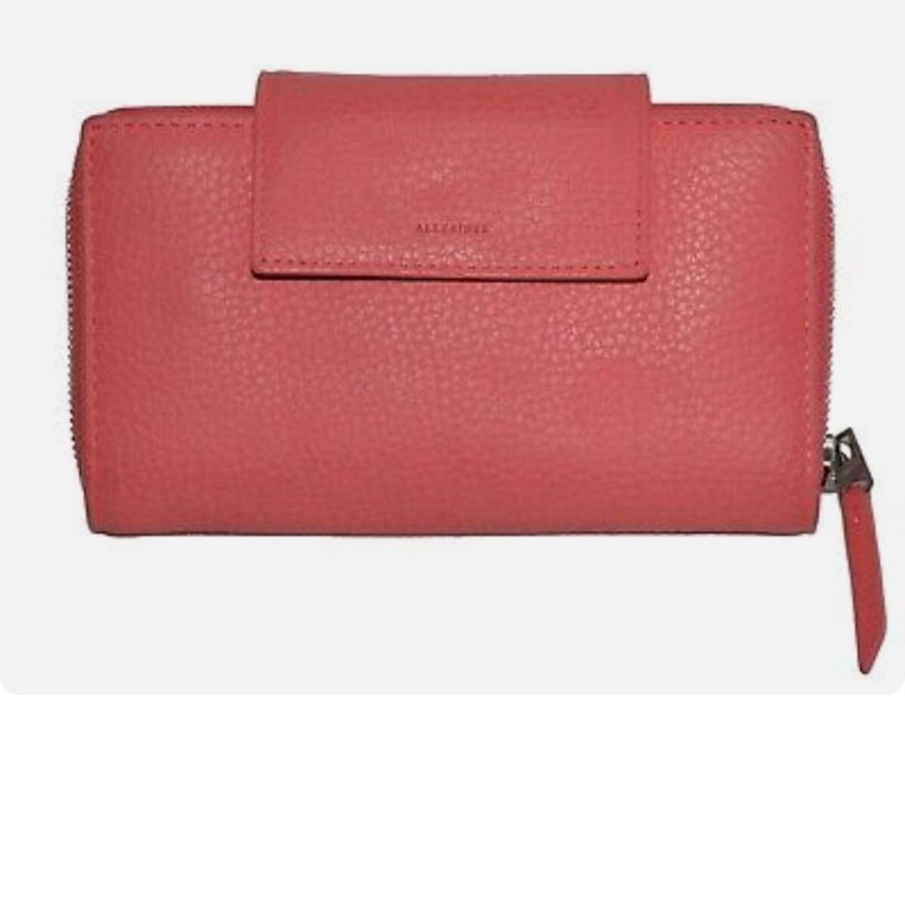 -Nwt! ALL SAINTS WALLET wristlet elasto pink fetch